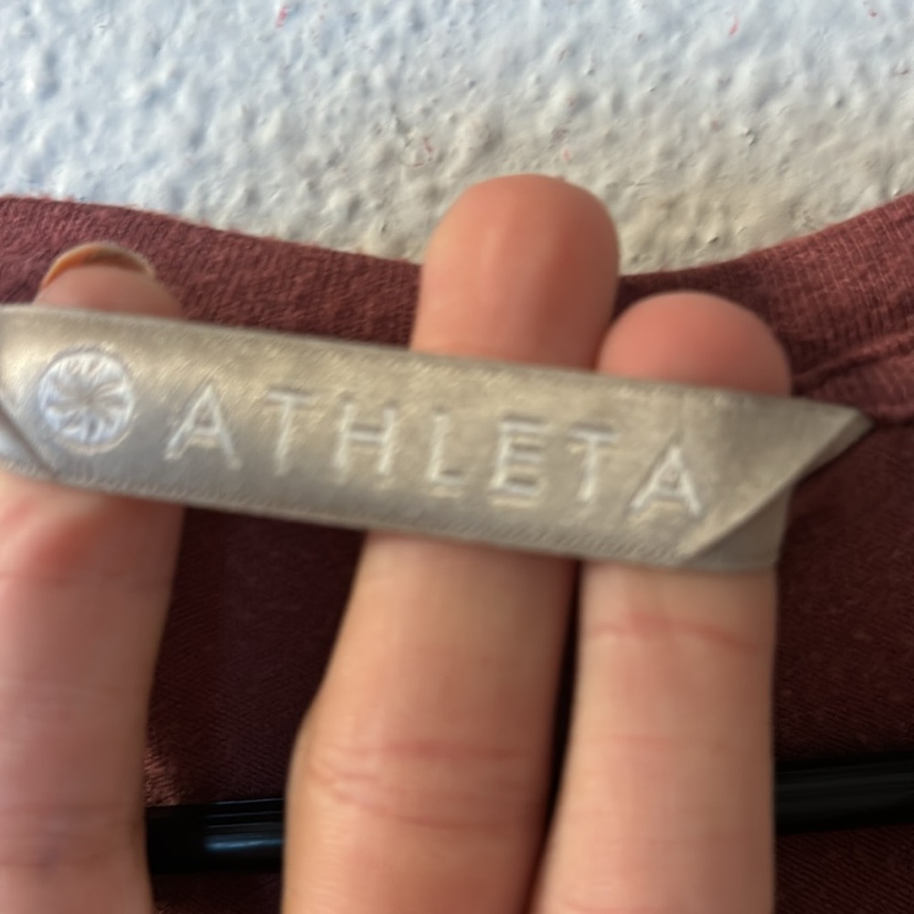 Athleta Asymmetrical Basic Tee Size Medium - image 3